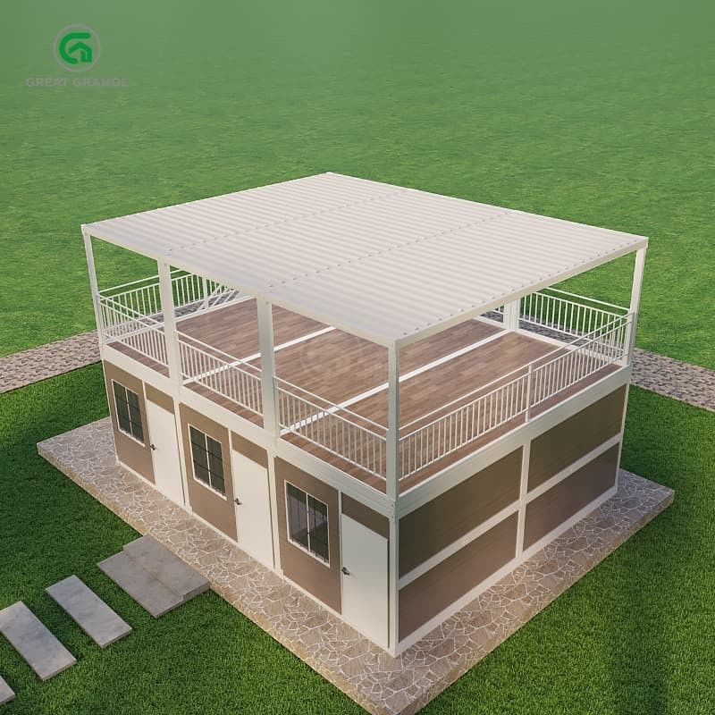 ضغط الأرض 2.0 KN / m2 منزل حاويات محمول مع حرية تصميم خارجية قابلة للتخصيص