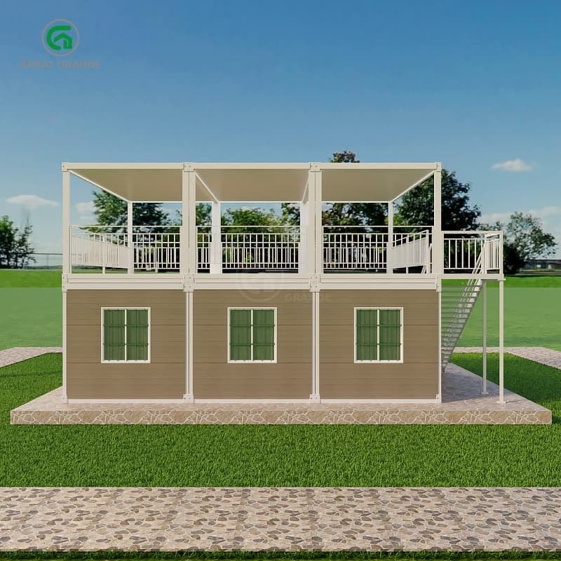 ضغط الأرض 2.0 KN / m2 منزل حاويات محمول مع حرية تصميم خارجية قابلة للتخصيص