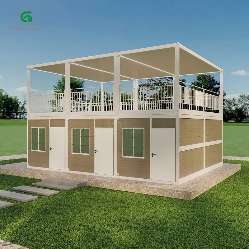 ضغط الأرض 2.0 KN / m2 منزل حاويات محمول مع حرية تصميم خارجية قابلة للتخصيص