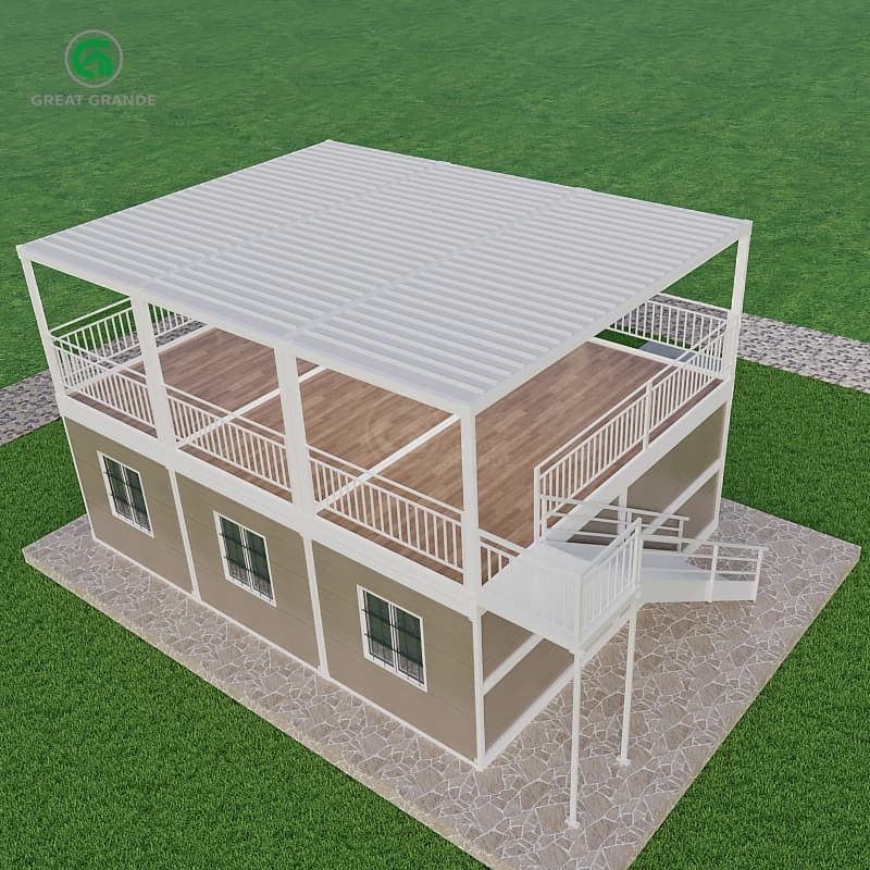 ضغط الأرض 2.0 KN / m2 منزل حاويات محمول مع حرية تصميم خارجية قابلة للتخصيص